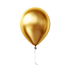 golden balloon isolated on white background