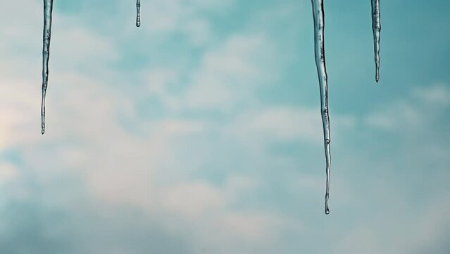 icicles hanging from a roof