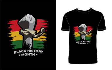 Black History Month T-shirt and apparel design. Vector print, typography, poster, emblem, festival