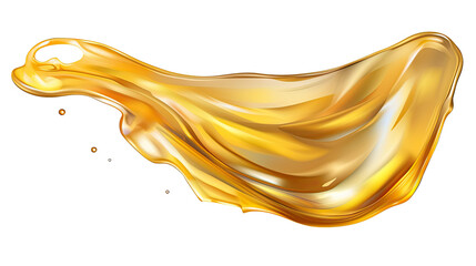 golden liquid sweet melted caramel splash isolated against transparent background