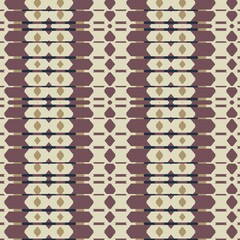 Abstract geometric ethnic pattern design for clothing, fabric, background, wallpaper, wrapping, batik. Knitwear, pixel pattern, embroidery style. Illustration