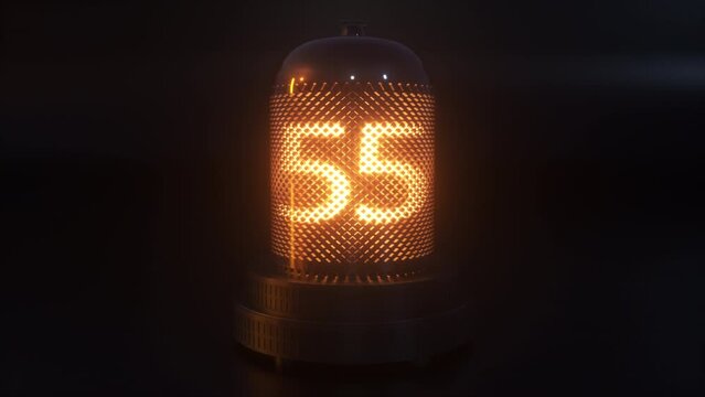 Abstract 3D Countdown Background. 60 Second 3D Countdown.