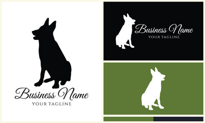 silhouette fox chihuahua wolf logo