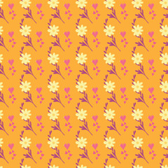 Free vector valentines flowers pattern in background.