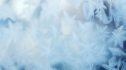 Beautiful winter Christmas glowing background with falling snowflakes, winter background