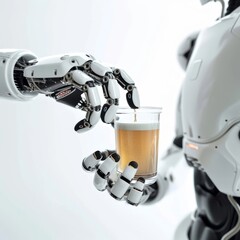 Robotic Hand Holding a Glass of Beer