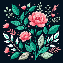An elegant silk scarf design inspired by the 2024 Pantone Color of the Year, "Peach Fuzz