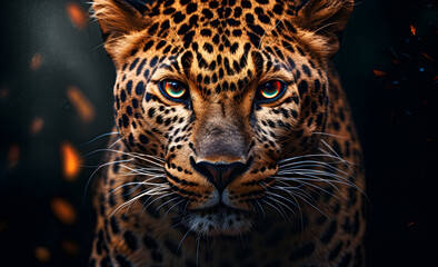 Leopard animal, close-up.