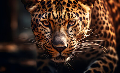 Leopard animal, close-up.
