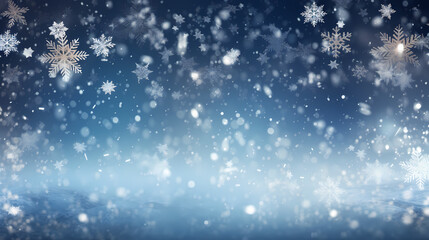 Festive snowflake background with beautiful design and space for text