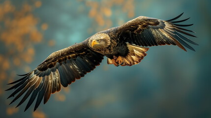 Eagle Flying in Sky. Generated AI