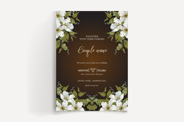 wedding card invitation templates set