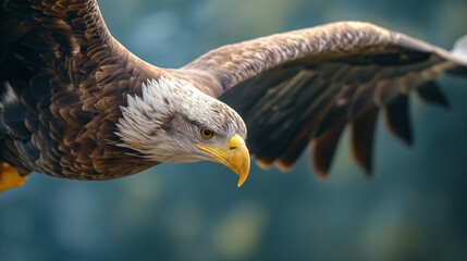 Eagle Flying in Sky. Generated AI