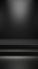 Sleek Monochromatic Presentation Stage for Video Productions: Black Palette Setting the Scene for Sophisticated and Impactful Multimedia Content Creation