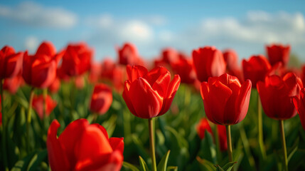 Red tulips