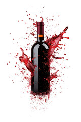 Fototapeta premium wine bottle isolated on white