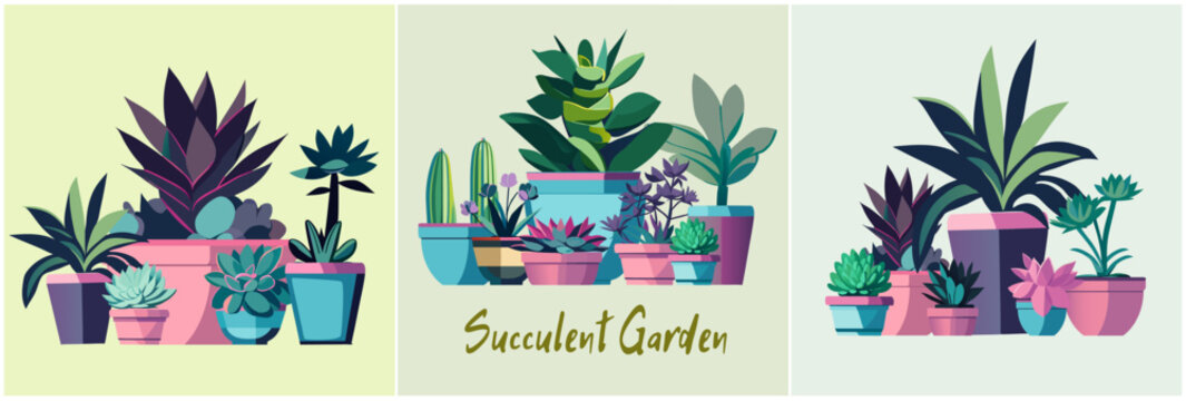 succulent, cactus in a pot, drawing. Cacti, succulents isolated on white. Ideal for stickers, greetings design.