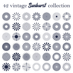 Sunburst element. Sunburst icon collection. Retro sunburst design. Set of sunburst element radial stripes background. Vector .555