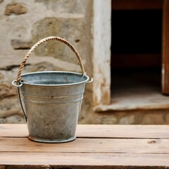 Fototapeta premium old wooden bucket