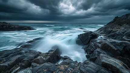 The edge of a cliff in the Scandinavian lands