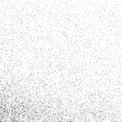 Old grunge monochrome texture. Dark weathered overlay pattern sample on transparent background. Vector illustration.