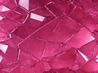 broken glass pink background
