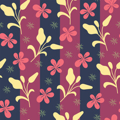 Fototapeta na wymiar Seamless floral vector pattern for fabric and textile design.