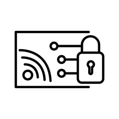 Protected WiFi Vector Icon