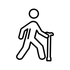 Walking Stick Vector Icon