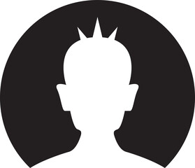 Silhouette Male Face Avatar
