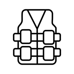 Bullet Proof Vest Vector Icon