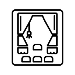 Curtain Vector Icon
