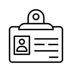 Identification Badge Vector Icon