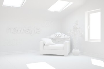 Modern interior design. 3D illustration