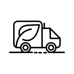 Eco-friendly Truck Vector Icon