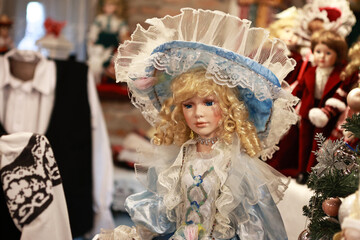 Beautiful dolls dressed in very beautiful costumes.