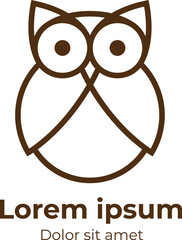 Cute bird symbol. Animal cartoon mascot. Wildlife. Owl vector sign. Owl icon.