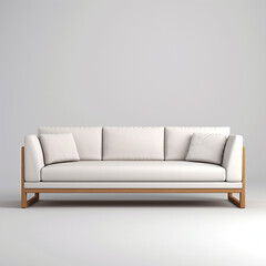 3d rendering  image of minimalist sofa made with generative ai