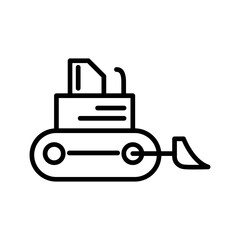 Bulldozer Vector Icon
