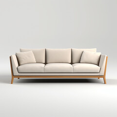3d rendering  image of minimalist sofa made with generative ai