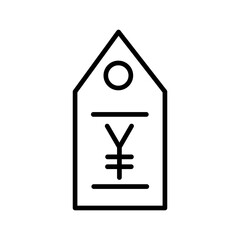 Yen Tag Vector Icon