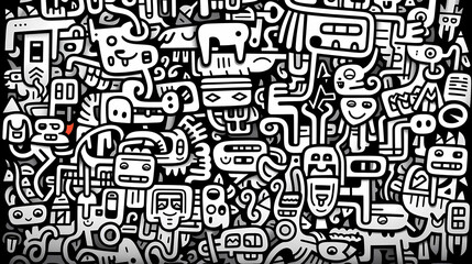 Cute graffiti art abstract background poster web page PPT, art background