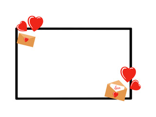 Heart Frame Background Valentine Day
