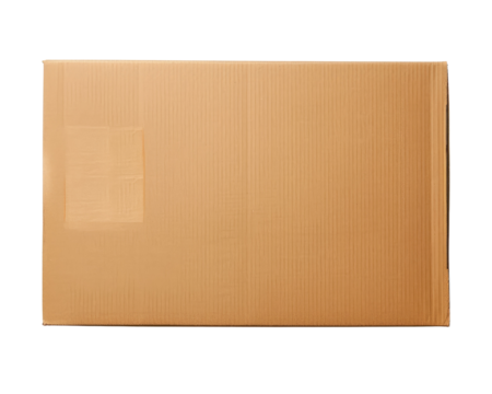 Cardboard brown box isolated on transparent background, realistic png element.