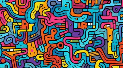 Abstract seamless doodle background, artistic background