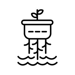 hydroponic tree line icon 