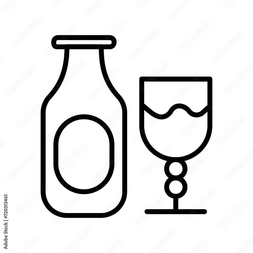 Sticker wine vector icon