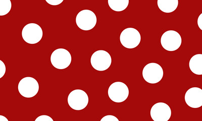 Polka dots white and red pattern. Vintage background. Abstract color vector banner. for your graphic design, website design template, book cover, banner or poster.