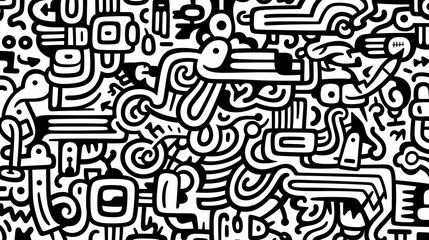 Abstract seamless doodle background, artistic background