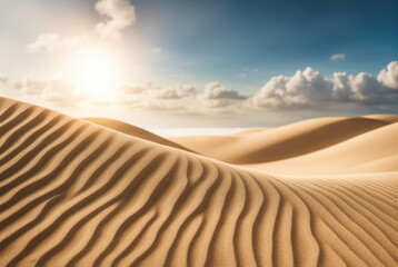 Naklejka premium Desert Dunes in Golden Sunset Light
